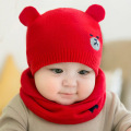 2Pcs Baby Hat Scarf Set Bear Cat Warm Knitted Baby Winter Hat Cap Bonnet Kids Hat Boy Girl Caps Boys Girls Crochet Beanie Autumn
