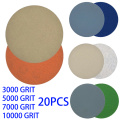 50/20pcs Sandpapers Hook And Loop 3 Inch 3000 5000 7000 10000Grit Sand Paper Sanding Discs For Dry Wet Grinding Abrasive Tools