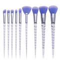 10pcs Diamond Makeup Brushes Set Crystal Brush Powder Blush Foundation Eyeshadow Brush Unicorn Make Up Kits Blending Brush