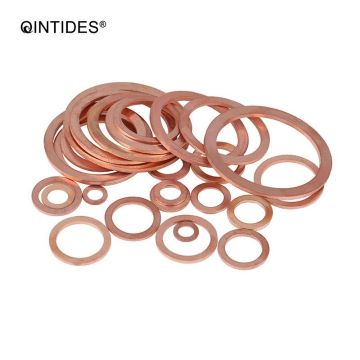 QINTIDES 50/100PCS M3 - M7 Copper Sealing rings Copper Gasket Seal Flat Gasket DIN7603A Copper sealing washer