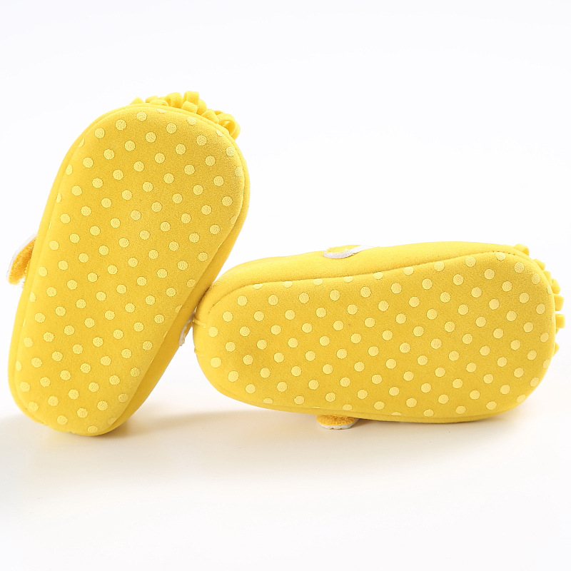 flowers yellow baby girl shoes princess toddler shoes newborn gift soft soled 0-18 months