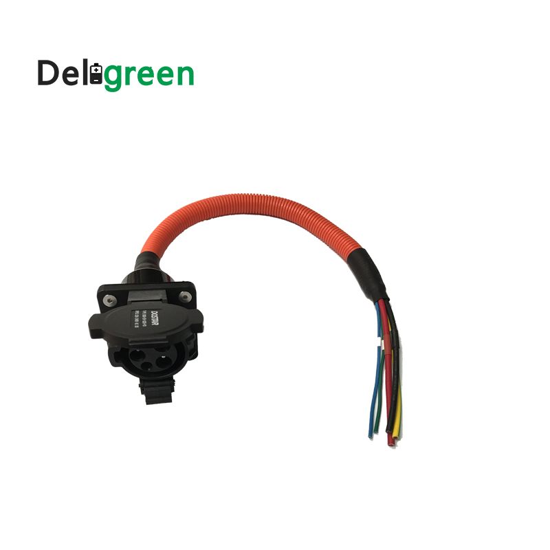 32AJ1772 AC inlet with 0.5m single phase CABLE for EV/ electric car/ charging station Type 1 connector