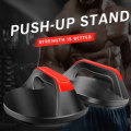 High Quality 1 Pair Push-up Stands Round Rotatable Push-ups Fitness Equipment Red and Black Body Building 360 Degrees Hot Sale
