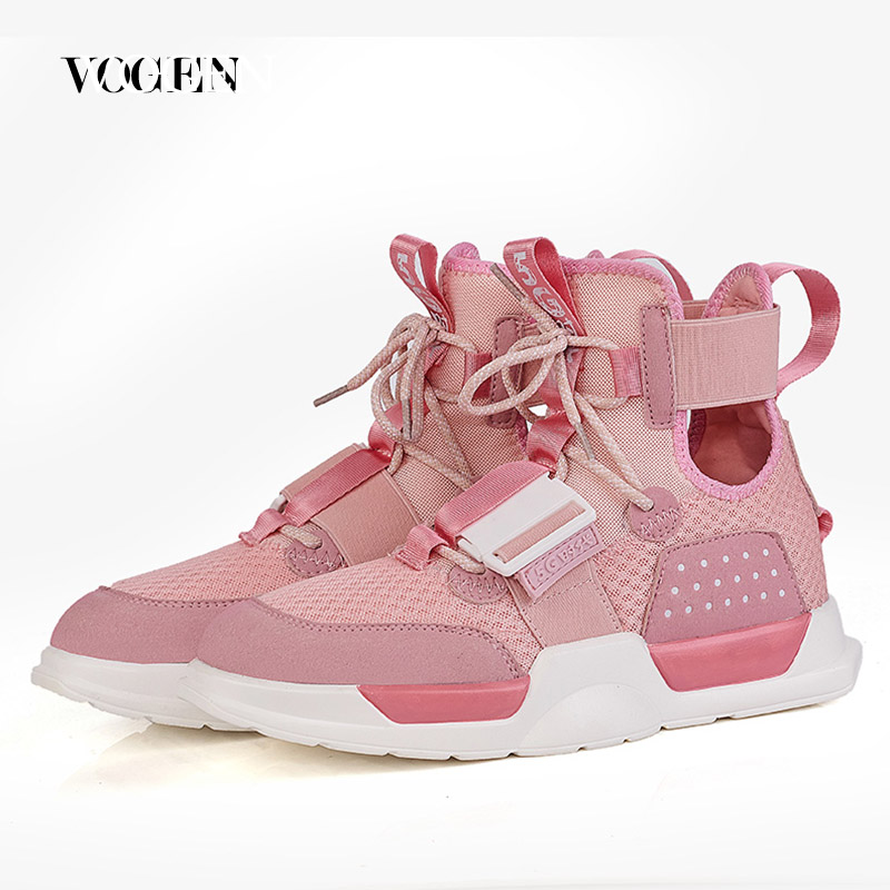Pink Running Shoes for Women Men Big Size 47 13 Couples High Top Sneakers Platform Training Men Sport Shoes Chaussure Homme