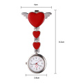 Nurses Watches Doctor portable Watch Cute Love Heart Quartz Clip on Fob Nurses Brooch Tunic Pocket Watch