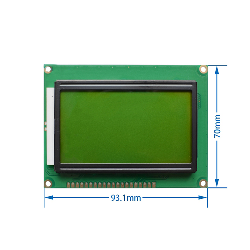 12864 128x64 Dots Graphic Green/Blue Color Backlight LCD Display Module for arduino raspberry pi