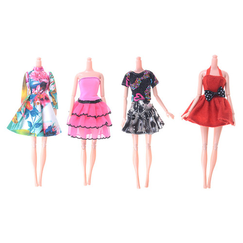 8 Pcs/lot Best Sellers Fashion Doll Clothing Sets Clothes Casual Party Dress Suits For Doll Best Gift Baby Toy