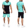 Summer men's sportswear short-sleeved + shorts suits, men's fitness wear, men's marathon jogging wear and men's casual wear.