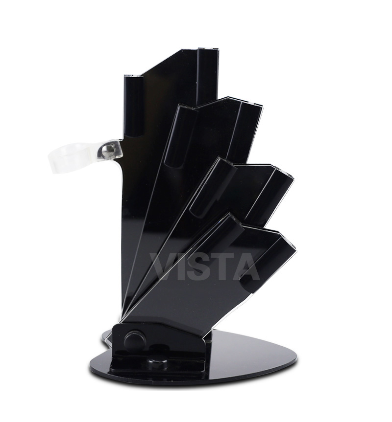 acrylic Black knife holder for 3" 4" 5" 6" knife + peeler knife blocks stand for ceramic knife set kitchen accessory