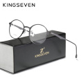 KINGSEVEN Original Titanium Optical Glasses Full Frame Men Ultralight Retro Round Myopia Prescription Eyeglasses Women Eyewear