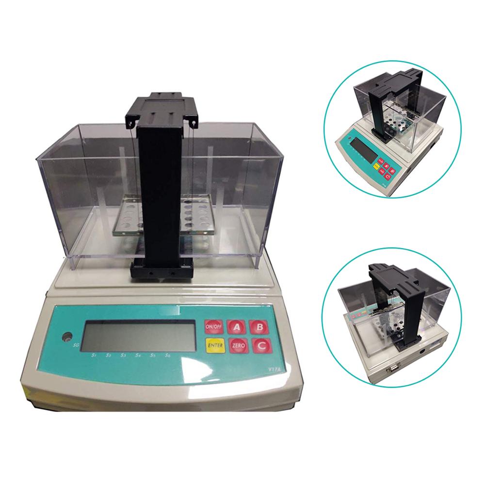 Digital Solid density meter Electronic Solid Rubber Plastic Granules Densitometer DE-120 Gravimeter Density Testing Equipment