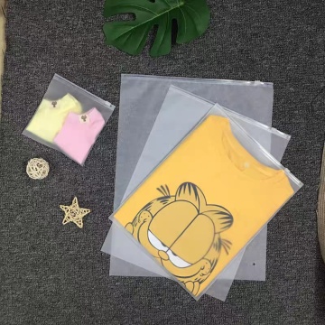 Factory Wholesale Promotional Frosted Matte Plastic Ziplock Bag for Clothes Shoes Packaging Custom Logo Waterproof Zipper Bags