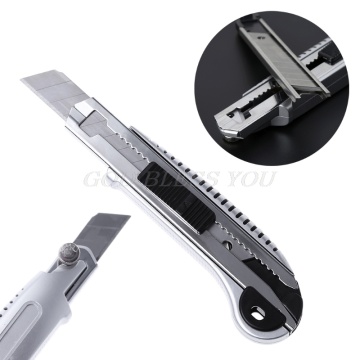 Stainless Steel Cutter Wall Paper Cutting Utility Knife Cutter Razor Blade Retractable Paper Cutter School Supplies