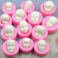 Cute Doll Head Face Moulds Fondant Cakes Decor Tools Silicone Molds Sugarcrafts Chocolate Baking Tools For Cakes Gumpaste Form