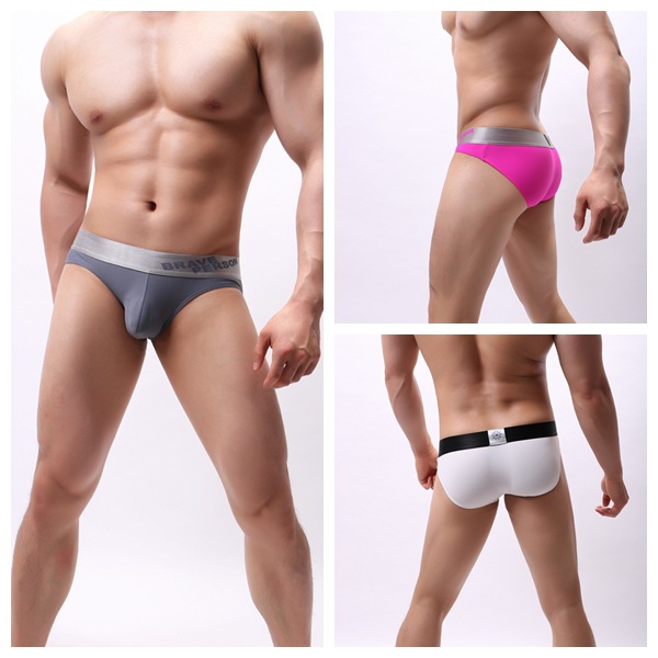 2019 New fashion brand BRAVE PERSON Brand Men's Underwear Nylon Solid Color Men Briefs Low waist Sexy Underwear Briefs For Man