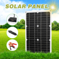 18W 12 V Solar Panel Kit Dual USB Port Off Monocrystalline Module with Solar Charge Controller SAE Connection Cable Kits