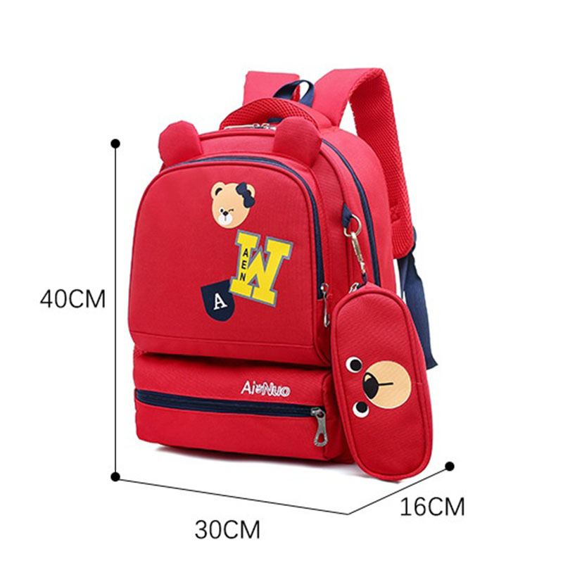 Waterproof Primary School Bags Kids Breathable School Backpack Printing Reflective Stripe Children School Bags with Pencil Case
