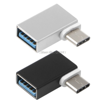 90 Degree Type C To USB 3.0 Female Data OTG Converter For Macbook Android Phone Electronics Stocks Dropship