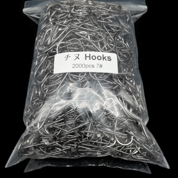 2000pcs/lot Fishhooks Whole By Bulk Flat jig Head Fish Barbed Hook Grass Carp Offshore Angling Pesca peche fishing tackles anzol