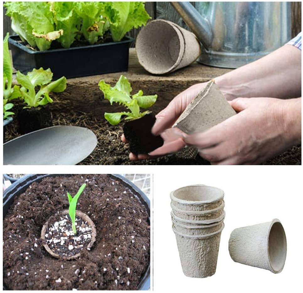 Horticultural Pulp Flowerpot Seedling Cup Pulp Pot Seedling Bowl Environmental Protection Degradable Peat Pot Paper Flowerpot