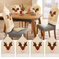 4Pcs/lot Deer Chair Covers Dinner Chair Xmas Cap Sets Christmas Decoration New Christmas Daily Products