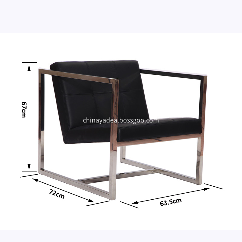stainless steel lounge chair