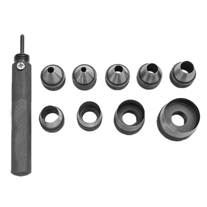 10Pcs Heavy Duty Hollow Punch Kit Set Gasket Leather Rubber Punching Diy Leathercraft Perforating Tools Herramientas Para Cuer