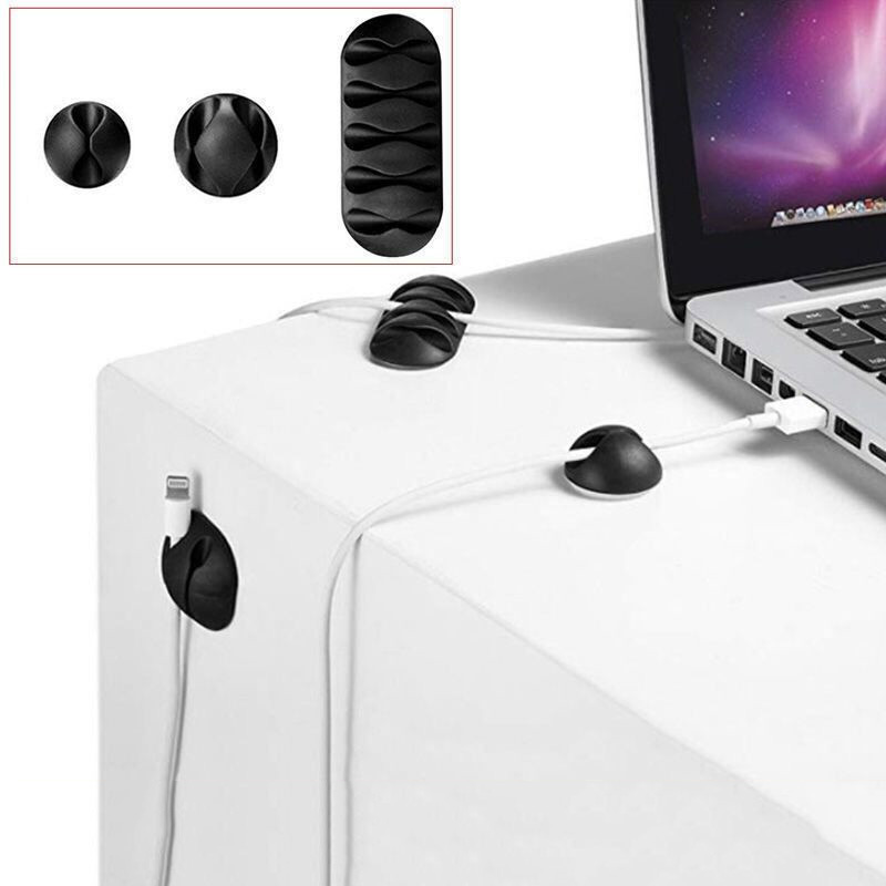 Cable Organizer Silicone USB Cable Winder Flexible Cable Management Clips For Mouse Headphone Earphone Cable Holder