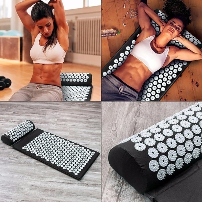 New Massage Mat Acupressure Mat 68cm*43cmCushion Mat Relieve Back Body Pain Spike Yoga Mat Pillow Relaxation Body esterilla yoga