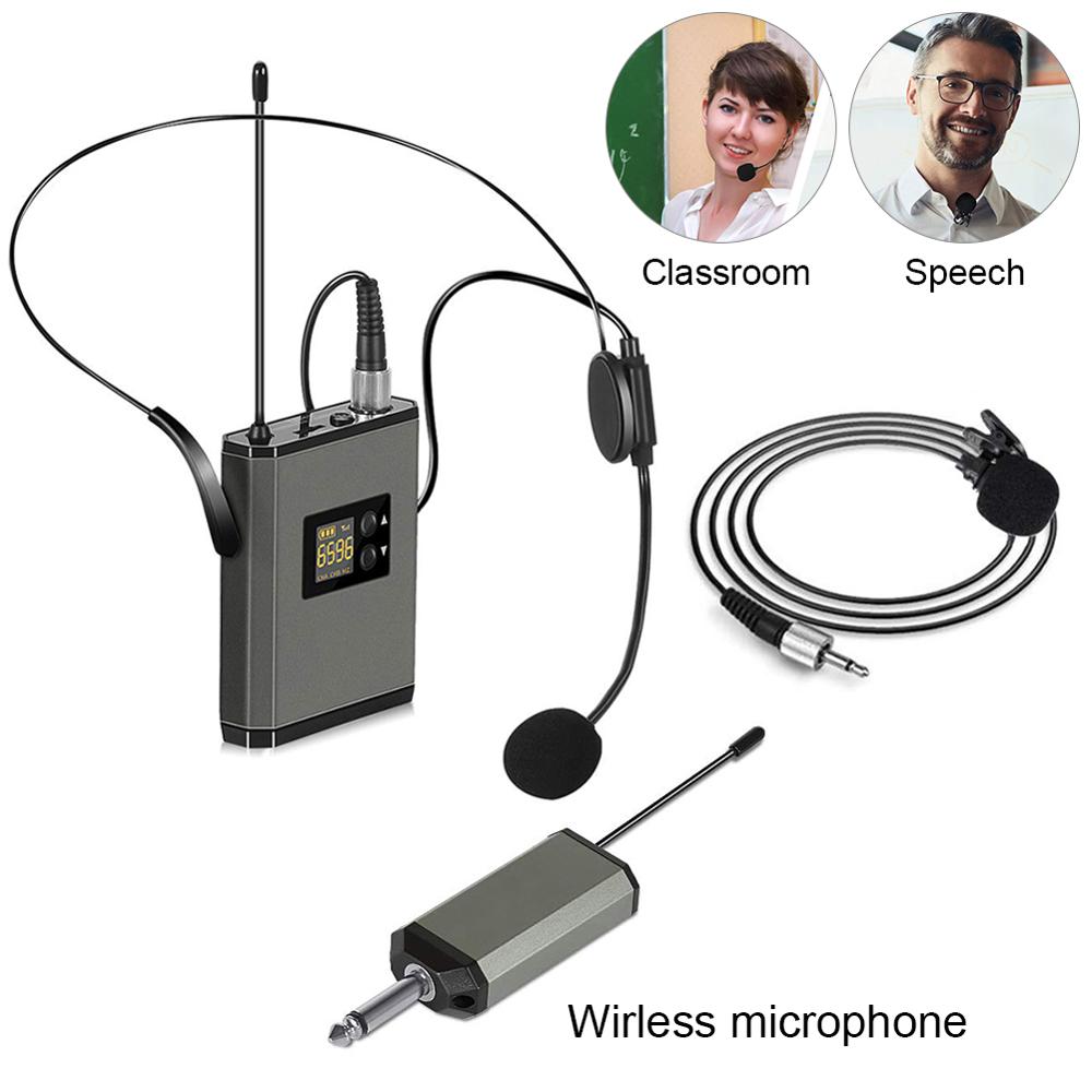 Wireless Headset Portable Microphone Mini Lapel lavalier Mic Transmitter For Speech Recording Meeting and Teacher in Class