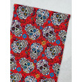 3pcs Cotton fabric 35cm X 25cm Black Skull Antique Finish Blazing Flower Navy Blue Ancient Bundle Patchwork DIY Textile Tissue