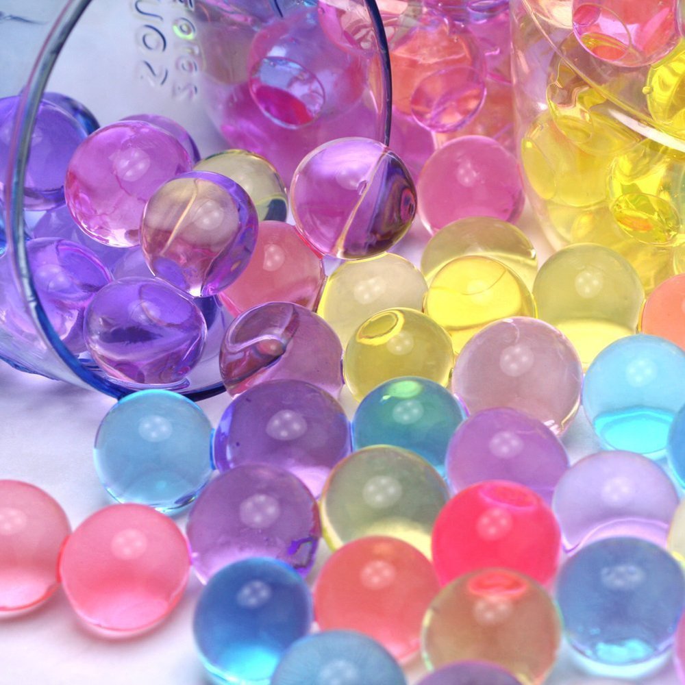100g Multicolor Pearl Shaped Hydrogel Crystal Soil Water Beads Gel Mud Grow Jelly Balls For Flower/Wedding/ Home Decoration