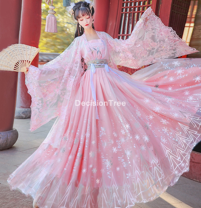 2021 chinese folk dance clothing set retro tang dynasty princess cosplay stage wear asian traditional women hanfu costume fairy