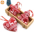 1PC Red Heart&Star&Tree Cloth Ornaments Christmas Pendant Ornaments For Xmas Tree Decorations Kids Gift Christmas Party Supplies