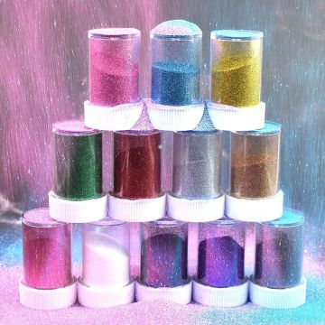 Fine Glitter Powder ,10g Assorted Color Arts and Craft Glitter, Eyeshadow Makeup Nail Art Pigment Glitter,