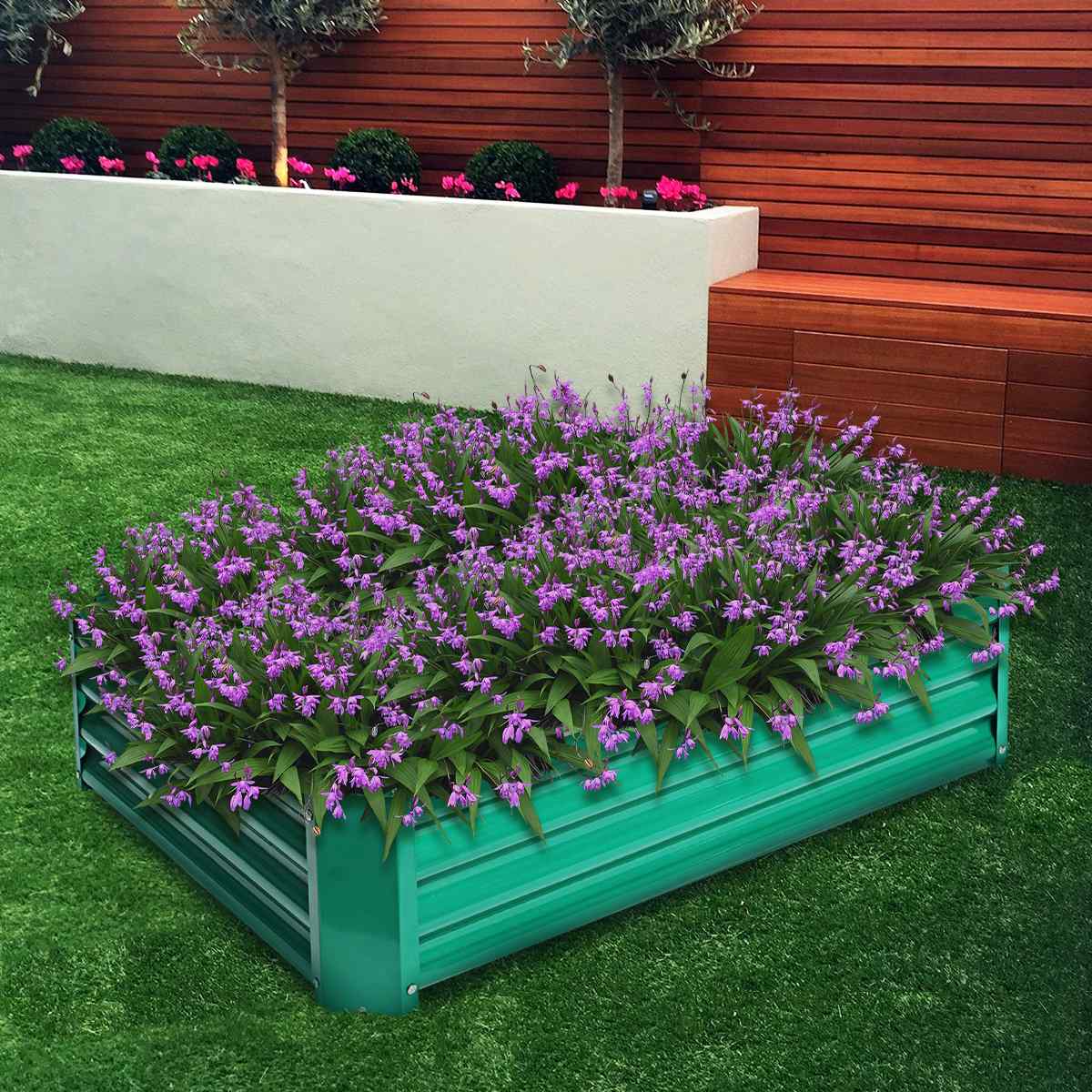 Metal Raised Garden Bed Round Planting Container Grow Bags Breathable Folding Iron Planter Pot for Plants Nursery Pot