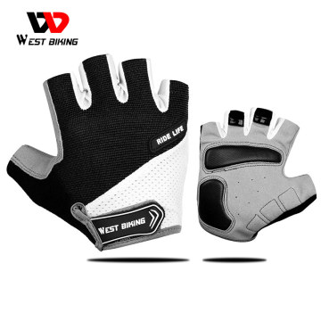 WEST BIKING Breathable Half Finger Cycling Gloves Anti Slip Pad Motorcycle MTB Road Bike Gloves Men Women Sports Bicycle Gloves