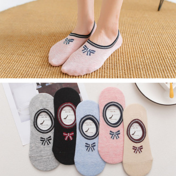 5 Pairs Comfortable Cotton Girl Women Socks Ankle Low Female Invisible Socks Candy Color Female Hosiery Ladies Boat Sock Slipper