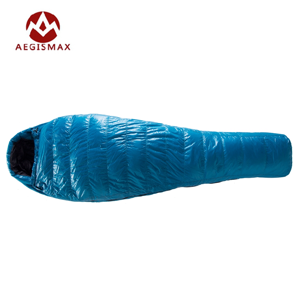 New Aegismax M3 Lengthened Mummy Sleeping Bag Ultralight White Goose Down Box Baffles Winter Outdoor Camping Hiking 210cm*82cm