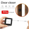 Punch-free Automatic Sensor Door Closer Multifunctional Automatic Door Closer With Drawstring 800g Pull Wire Rope Length 1.2m