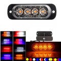 4PCS Strobe Side Lights Trailer Lights Grill Breakdown 12V 24V Flashing Strobe Light Emergency Lights Stroboscope For Auto