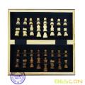 BESCON DICE 10-Inch Classic Folding Wooden Chess Set for Kids and Adults, Folding Chess Board - Storage for Chess Pieces
