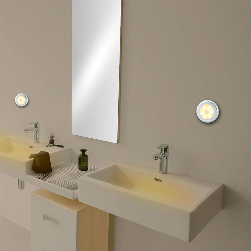 2021 LED Motion Sensor Night Light Indoor round Night Light Motion Sensor lamp for Hallway Bathroom Bedroom Stairs Corridor