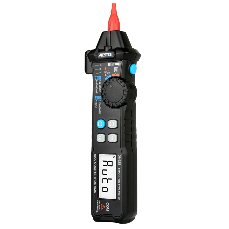 MESTEK DM92S Digital Multimeter Pen Type 6000 Counts with Non Contact AC/DC Voltage Resistance Diode Continuity Tester Tool