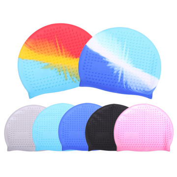 Large Swimming Cap Waterproof Silicone Swim Pool Bathing Caps Hat Long Hair Ear Protection Water Bubble Cap Women Men badmuts