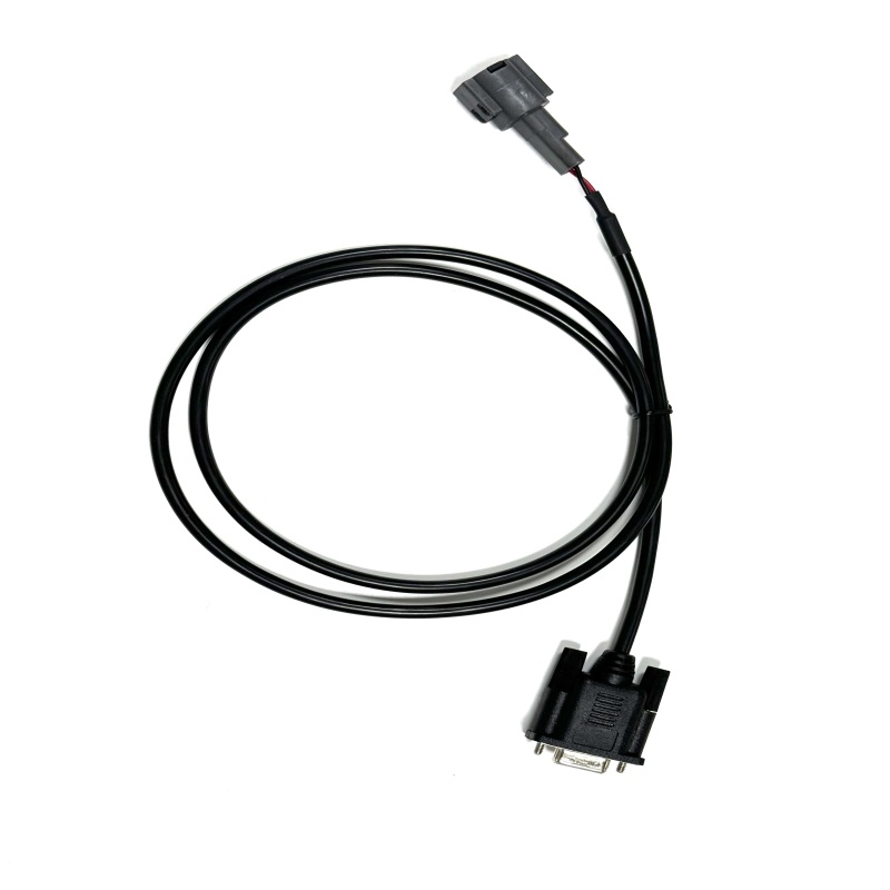 DB9 Female to 2P Gray Automotive Connector Cable 1000mm