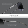 Genuine KINGSEVEN Polarized Men Aluminum Sunglasses Driving Mirror Lens Male Sun Glasses Aviation Women For Men Eyewear 9126