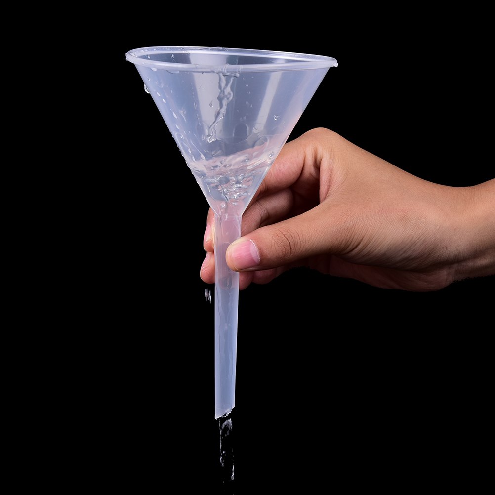 1/2" 75ml White Plastic Mini and clear transfer perfume Filter Funnel