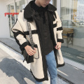 Qunque2020 Men's Fashion Casual Coat Loose And Thickened Korean Knee Coat Warm Windbreaker Mens Winter Jackets And Coats