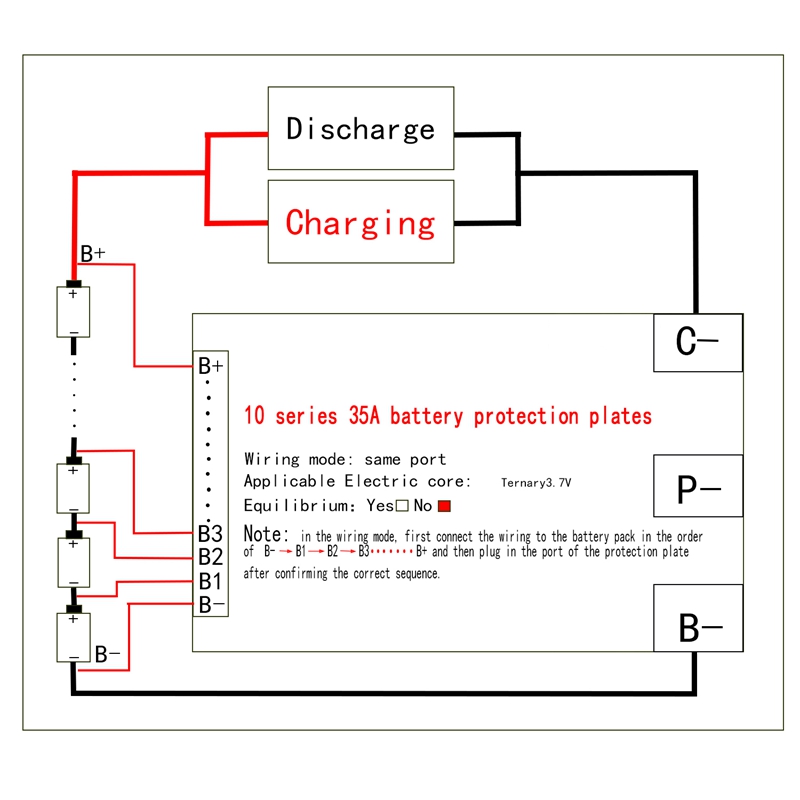 10S 36V 35A Li-Ion Lipolymer Battery Protection Board Bms Pcb For E-Bike Electric Scooter